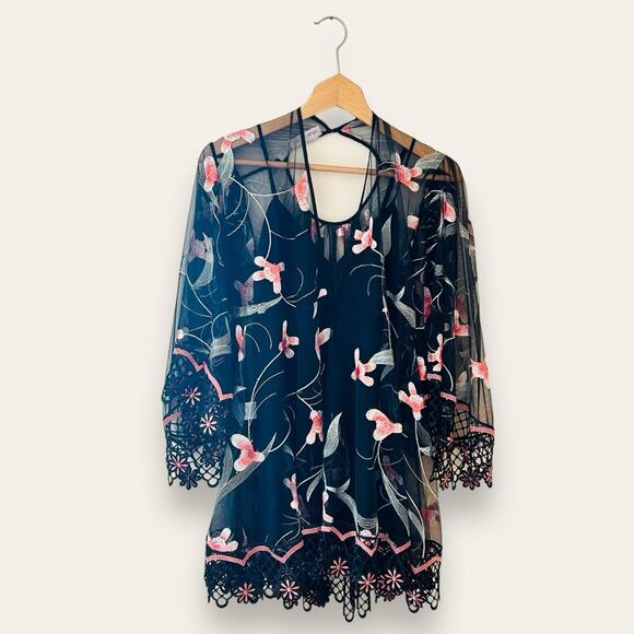 Alice McCall Wish You Were Here Mini Dress Sugar Plum Floral Black 4 US Women’s - Picture 2 of 11